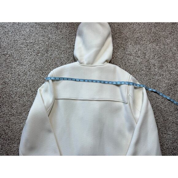Land's End Toggle Hooded 100% Wool Jacket/Coat, Size Women's 3X, Cream - Picture 10 of 14